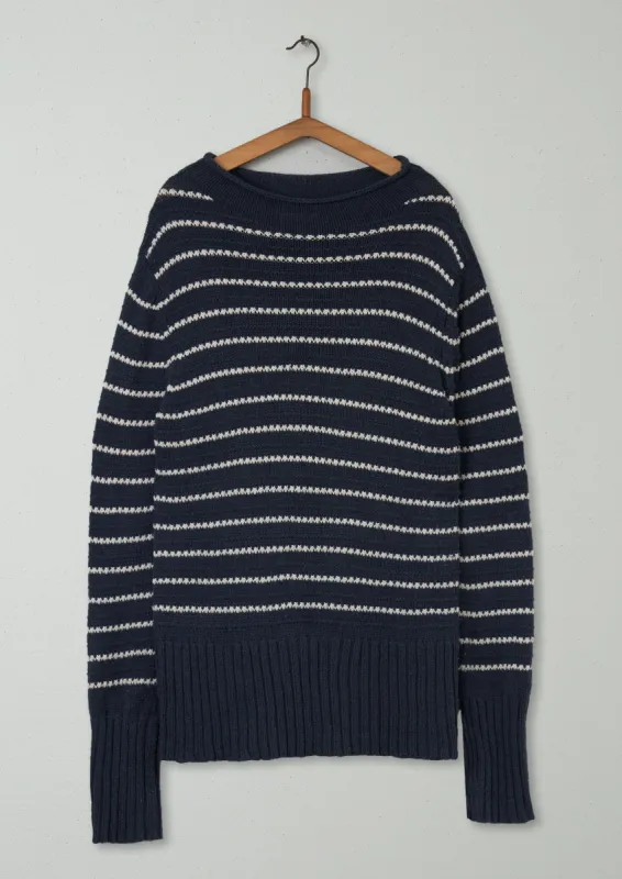 Reworn Textured Stripe Sweater Size L (181) | Multi sold by TOAST