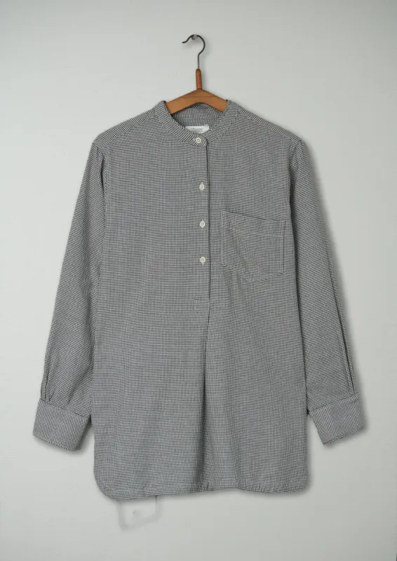 Reworn Dogtooth Cotton Shirt Size 10 (253) | Light Grey sold by TOAST