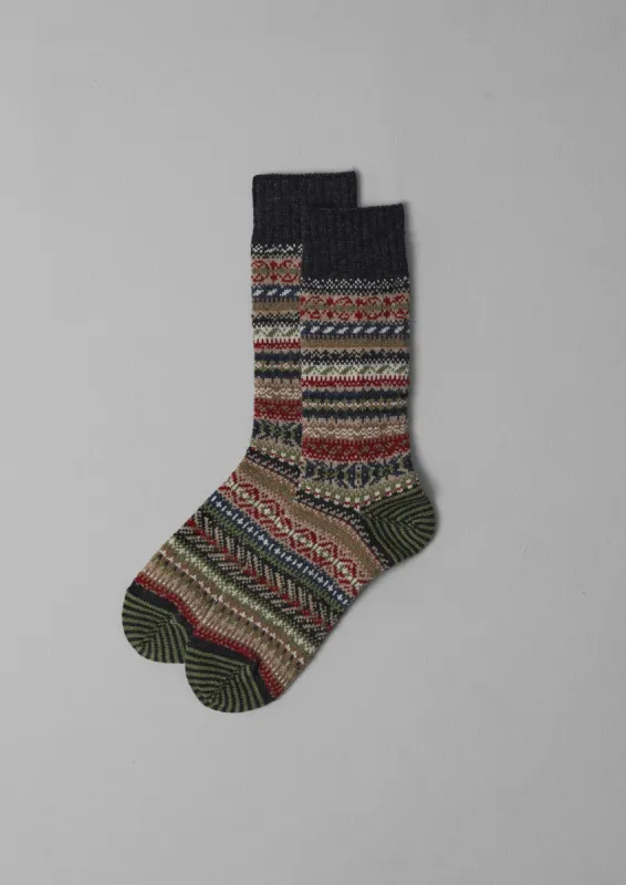 Chup Wool Blend Socks | Charcoal Multi sold by TOAST