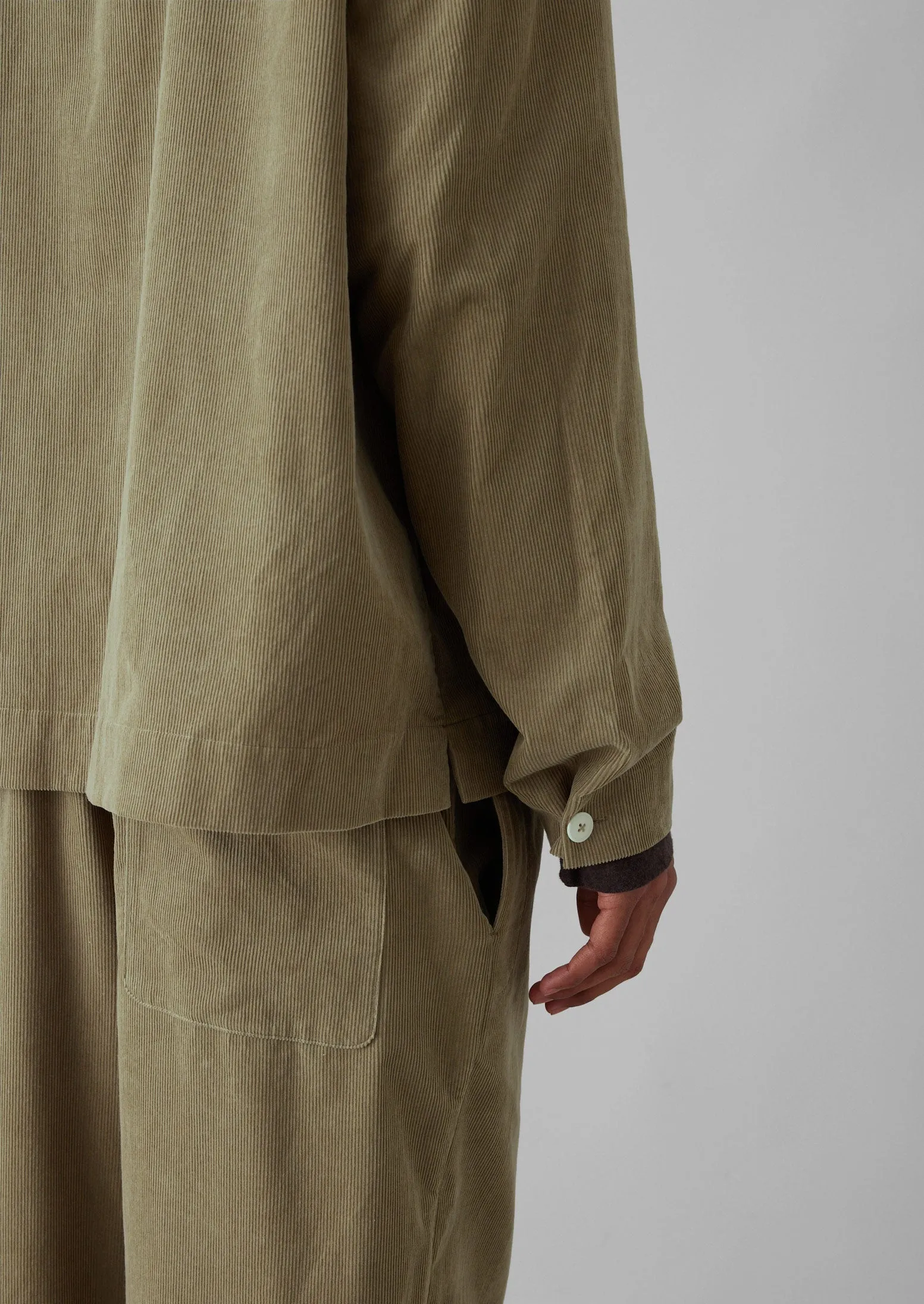 Soft Organic Cord Relaxed Shirt | Green Stone sold by TOAST product image thumbnail 5