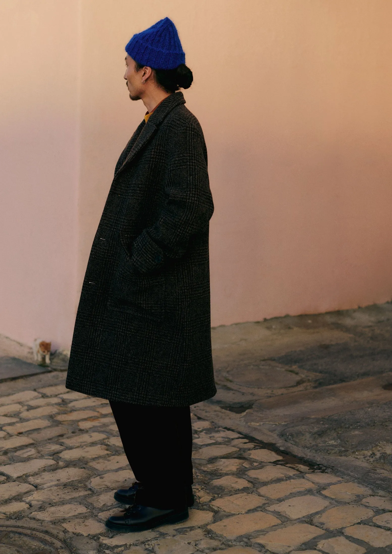 Check Wool Overcoat | Brown Marl sold by TOAST product image thumbnail 3