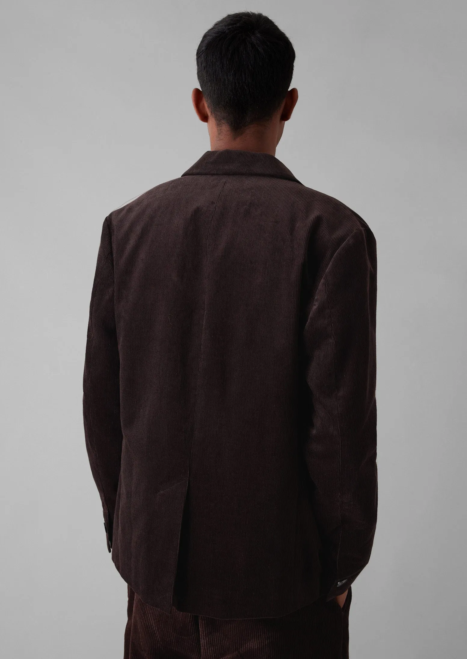 Easy Tailored Organic Cord Jacket | Chestnut sold by TOAST product image thumbnail 5