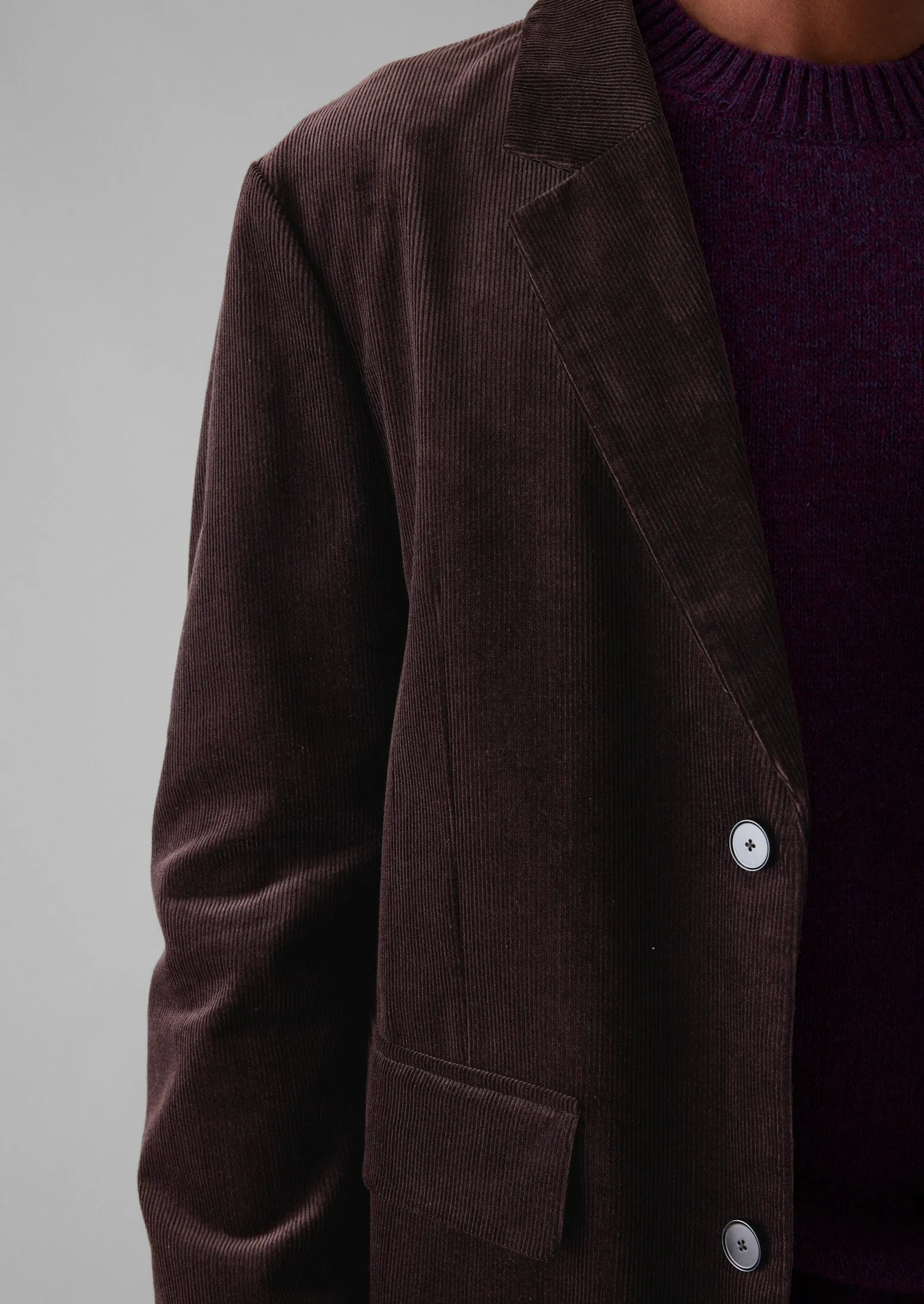 Easy Tailored Organic Cord Jacket | Chestnut sold by TOAST product image thumbnail 4