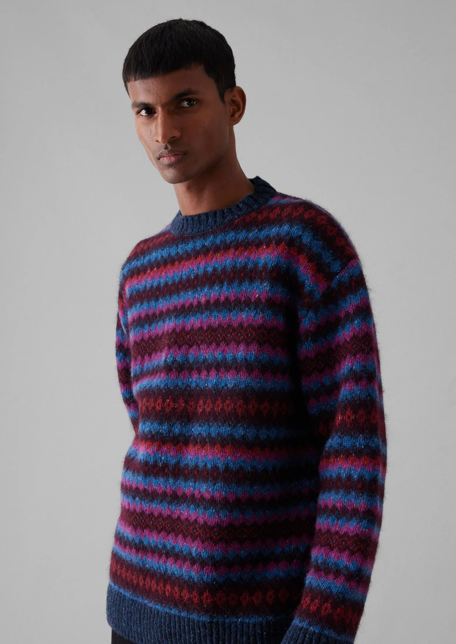 Soundwave Jacquard Crew Neck Sweater | Amethyst Multi sold by TOAST product image thumbnail 4