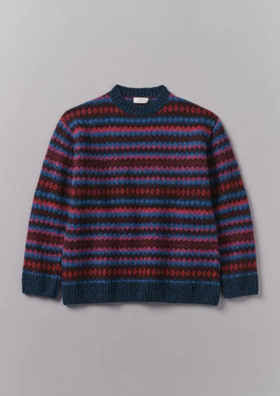 Soundwave Jacquard Crew Neck Sweater | Amethyst Multi sold by TOAST
