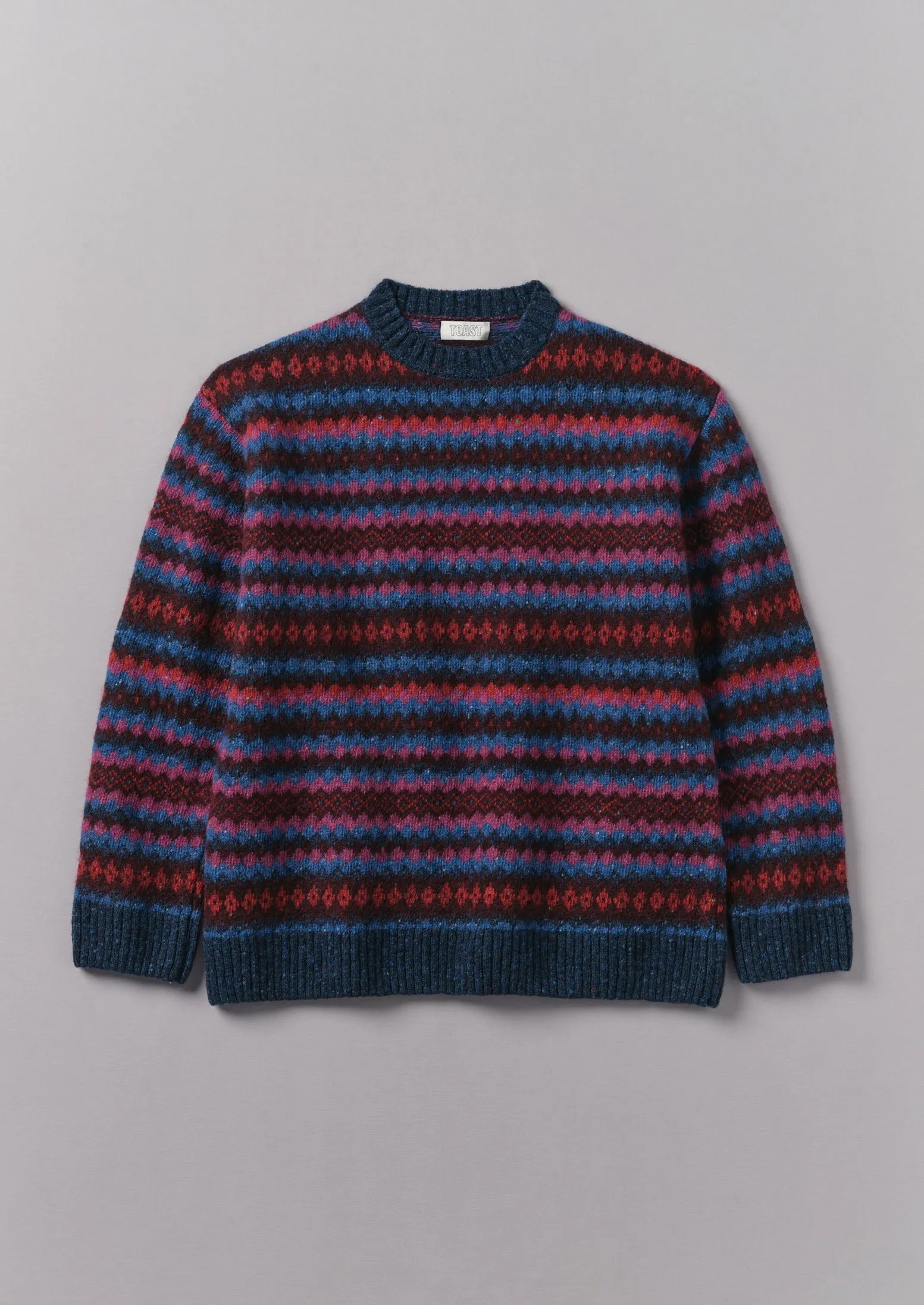 Soundwave Jacquard Crew Neck Sweater | Amethyst Multi sold by TOAST