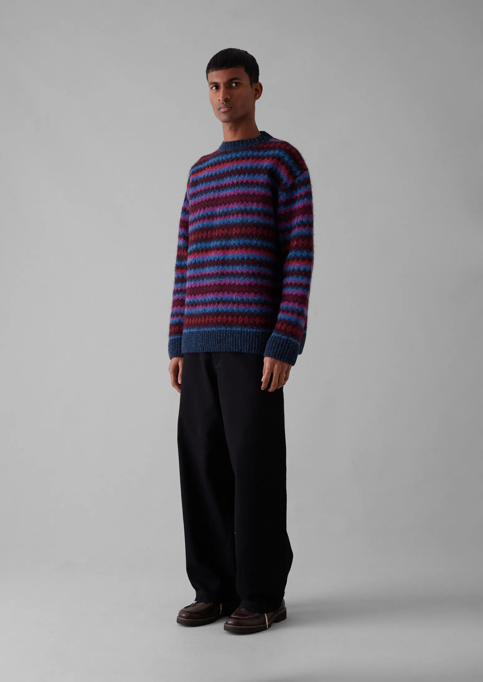 Soundwave Jacquard Crew Neck Sweater | Amethyst Multi sold by TOAST product image thumbnail 2