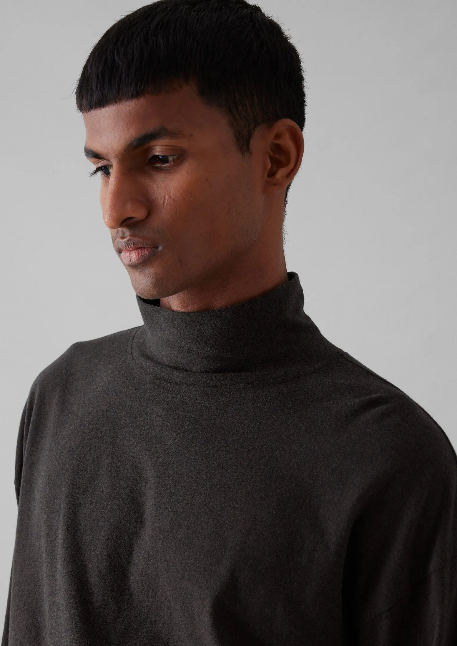 Brushed Cotton High Neck Lounge Top | Bark sold by TOAST product image thumbnail 3
