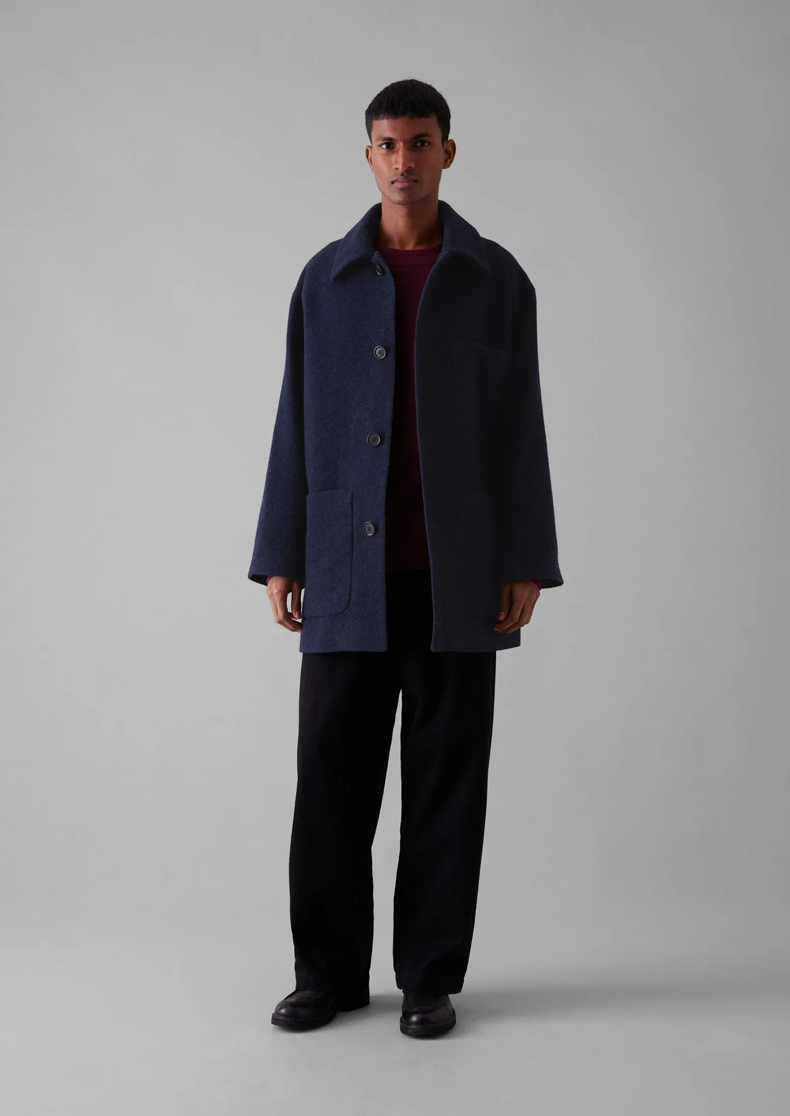 Relaxed Wool Coat | Navy sold by TOAST product image thumbnail 2