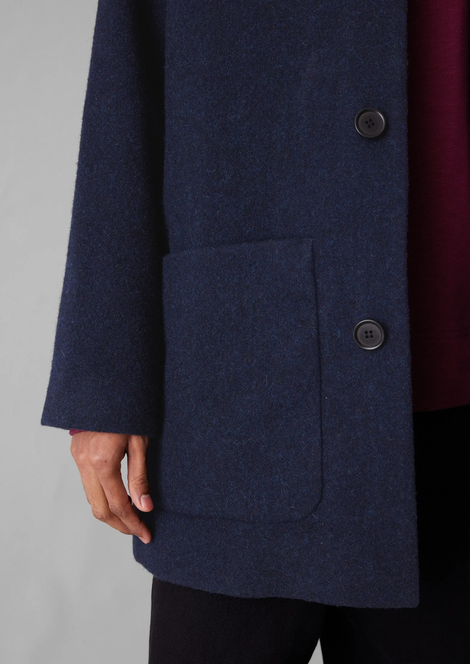 Relaxed Wool Coat | Navy sold by TOAST product image thumbnail 4
