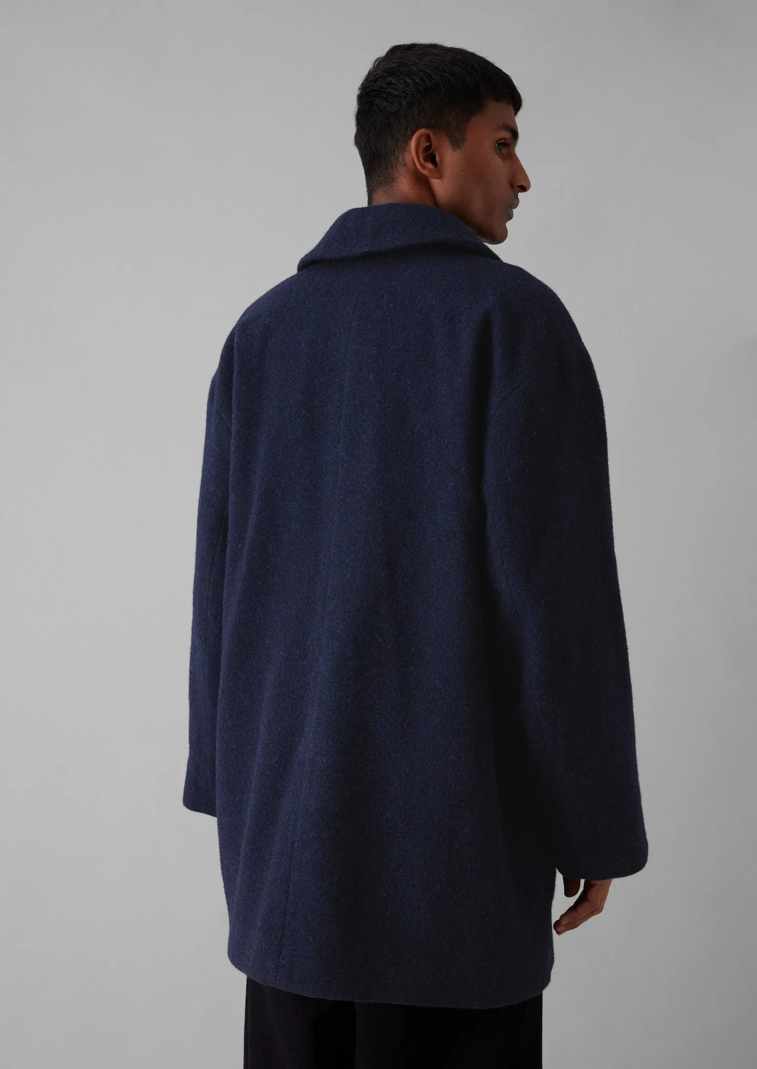 Relaxed Wool Coat | Navy sold by TOAST product image thumbnail 5