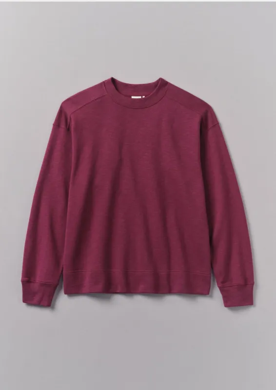 Dropped Shoulder Loopback Jersey Sweatshirt | Fuchsia sold by TOAST