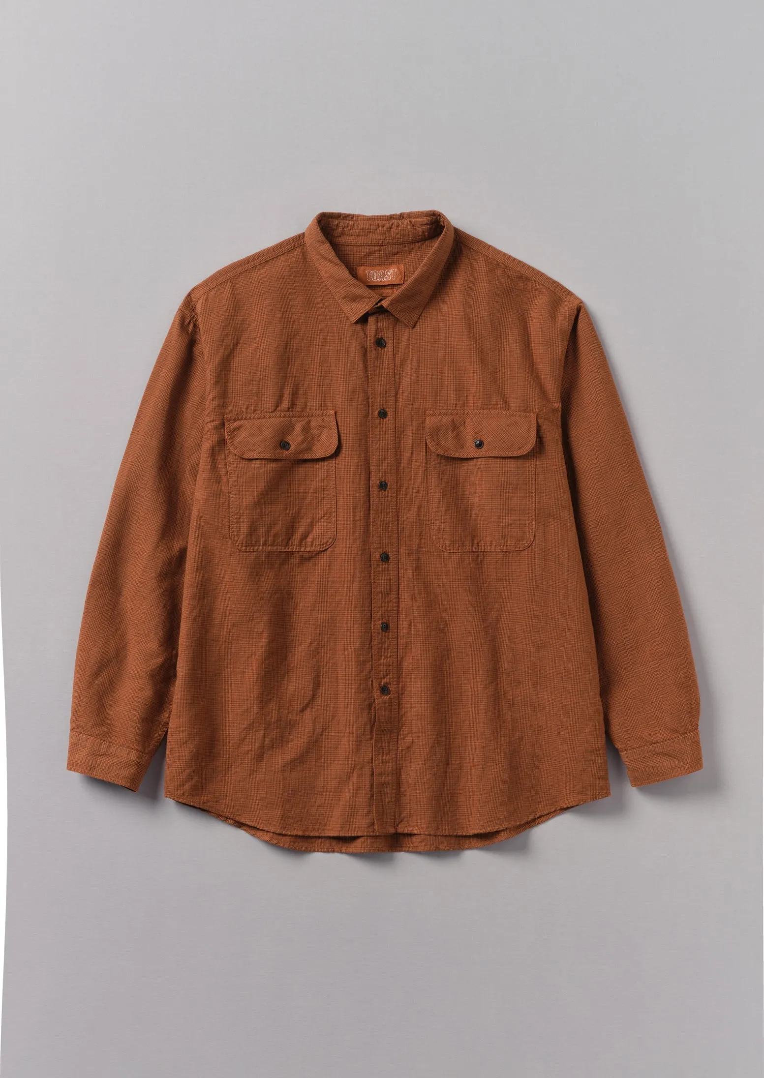 Overdyed Check Workwear Shirt | Mars Red sold by TOAST