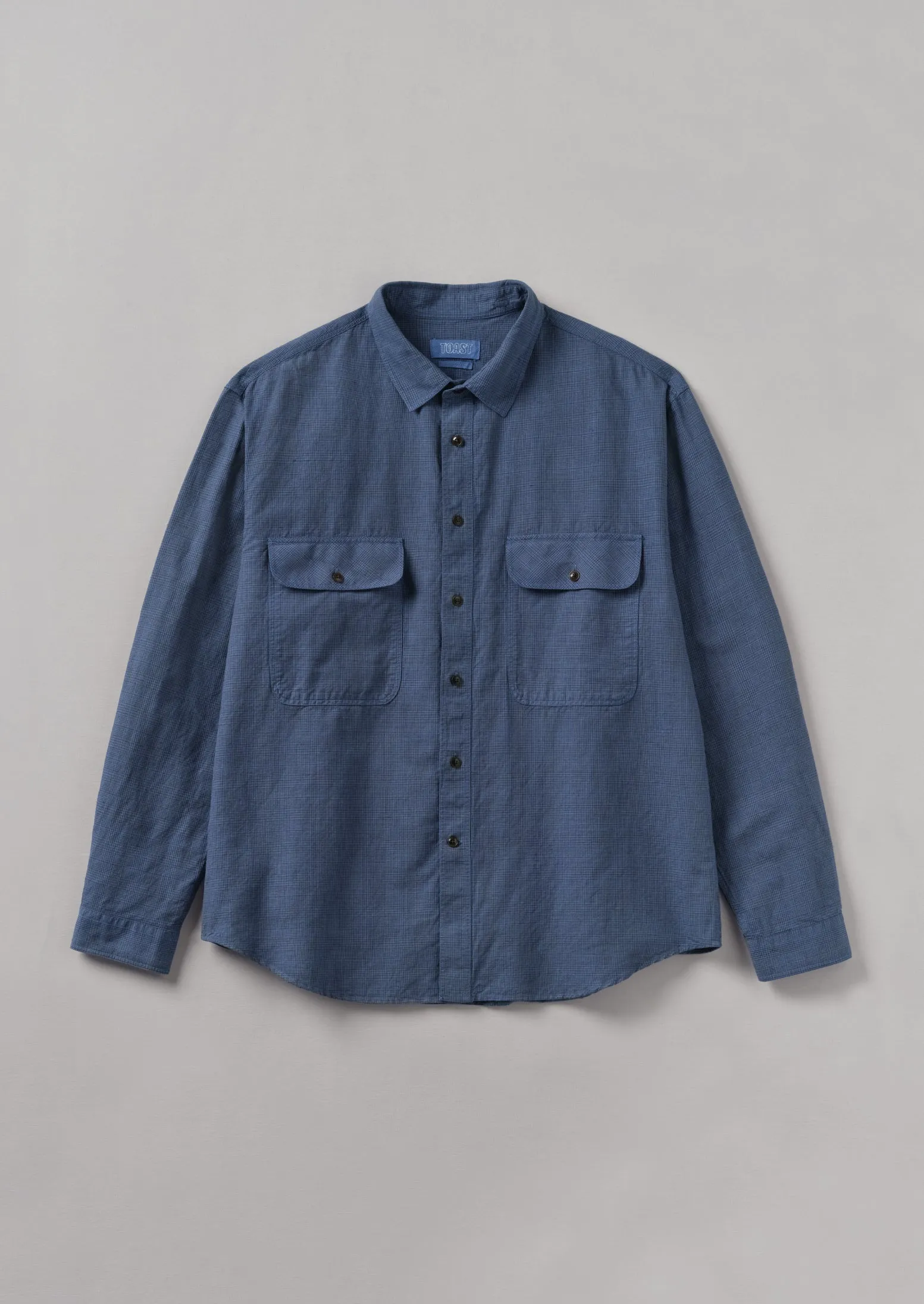 Overdyed Check Workwear Shirt | Neptune Blue sold by TOAST