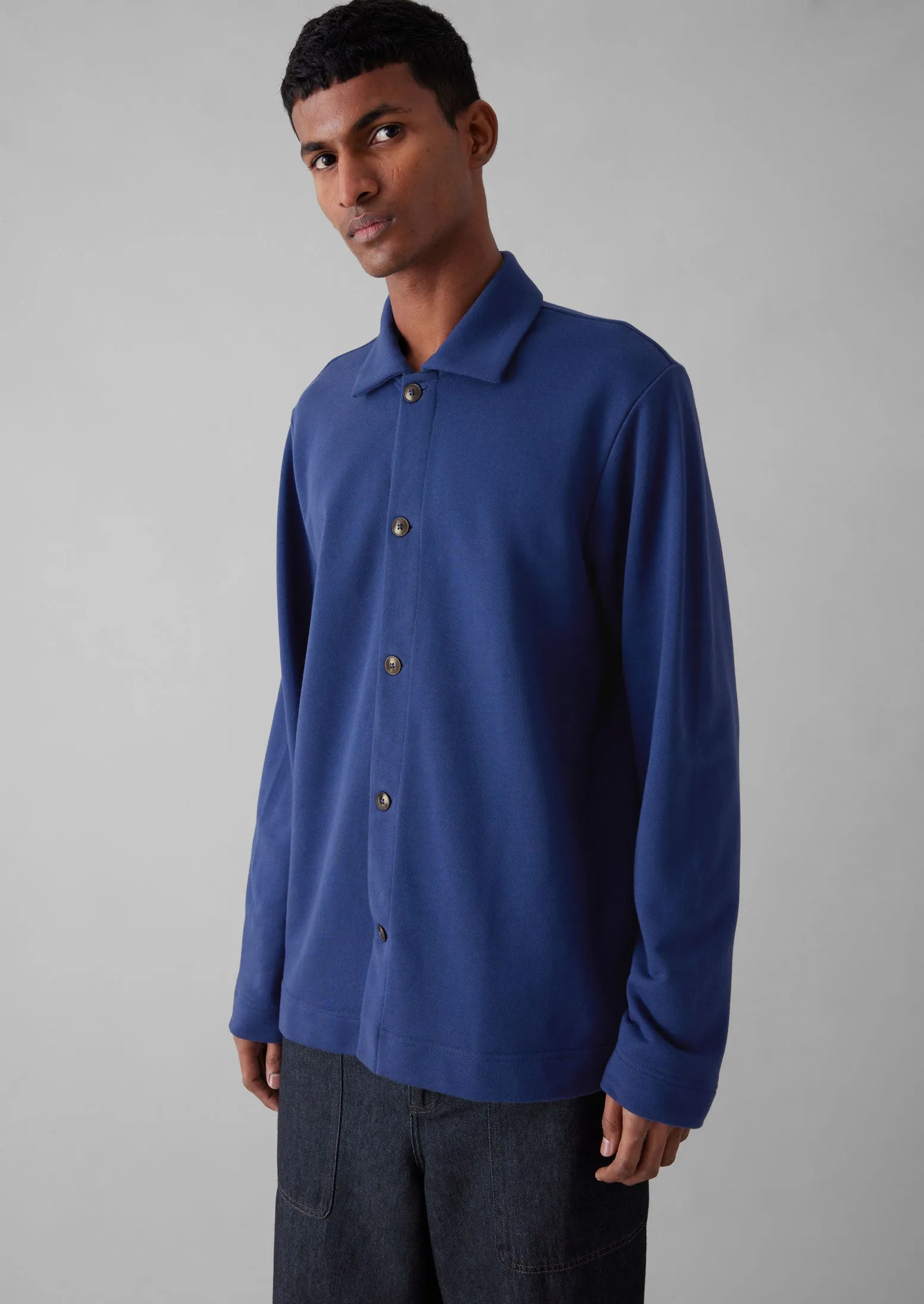 Loopback Organic Cotton Jersey Shirt | Workwear Blue sold by TOAST product image thumbnail 3