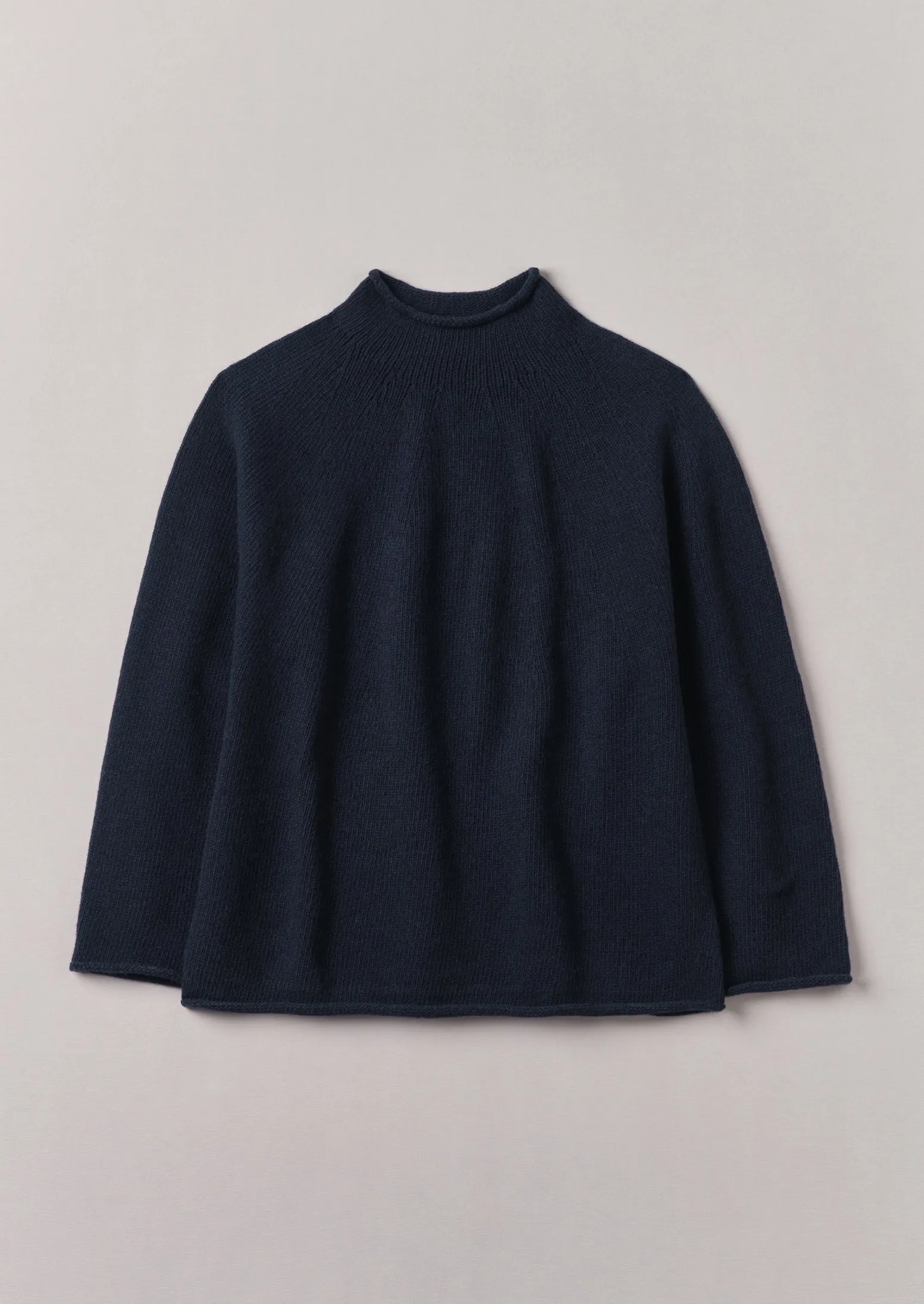 Seamless Recycled Cashmere Sweater | Navy sold by TOAST