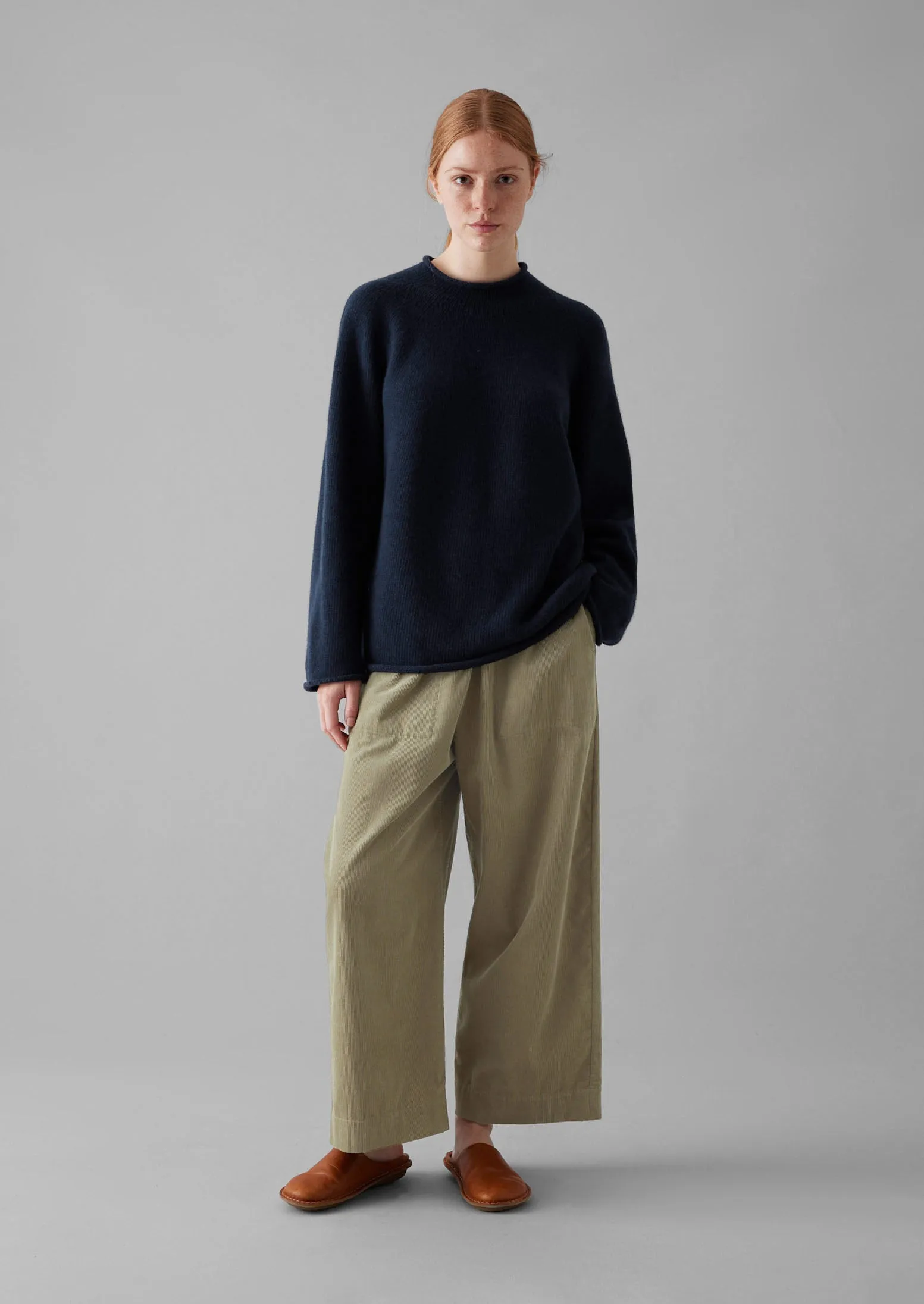 Seamless Recycled Cashmere Sweater | Navy sold by TOAST product image thumbnail 2
