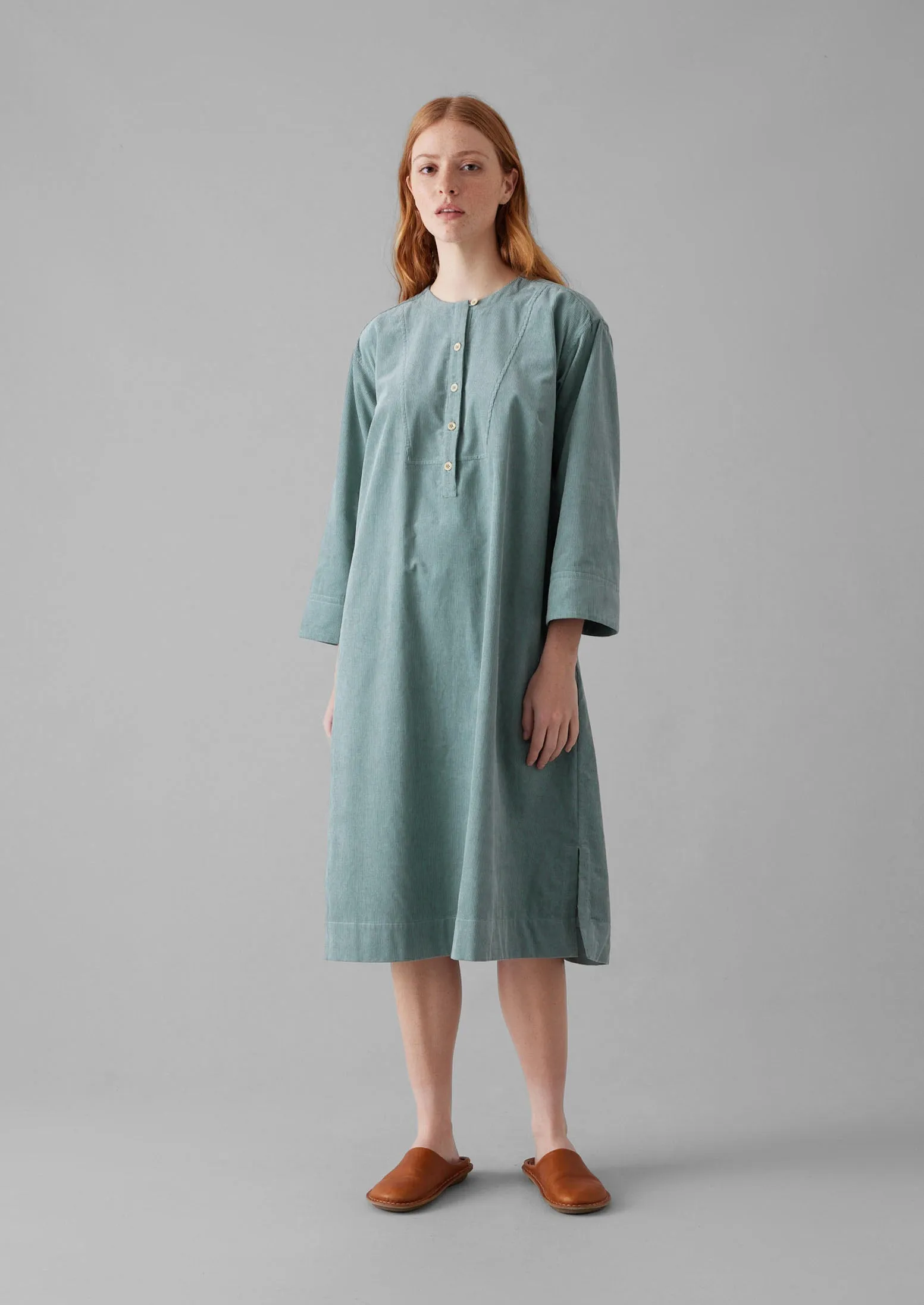 Organic Cord Tunic Dress | Dusty Blue sold by TOAST product image thumbnail 2