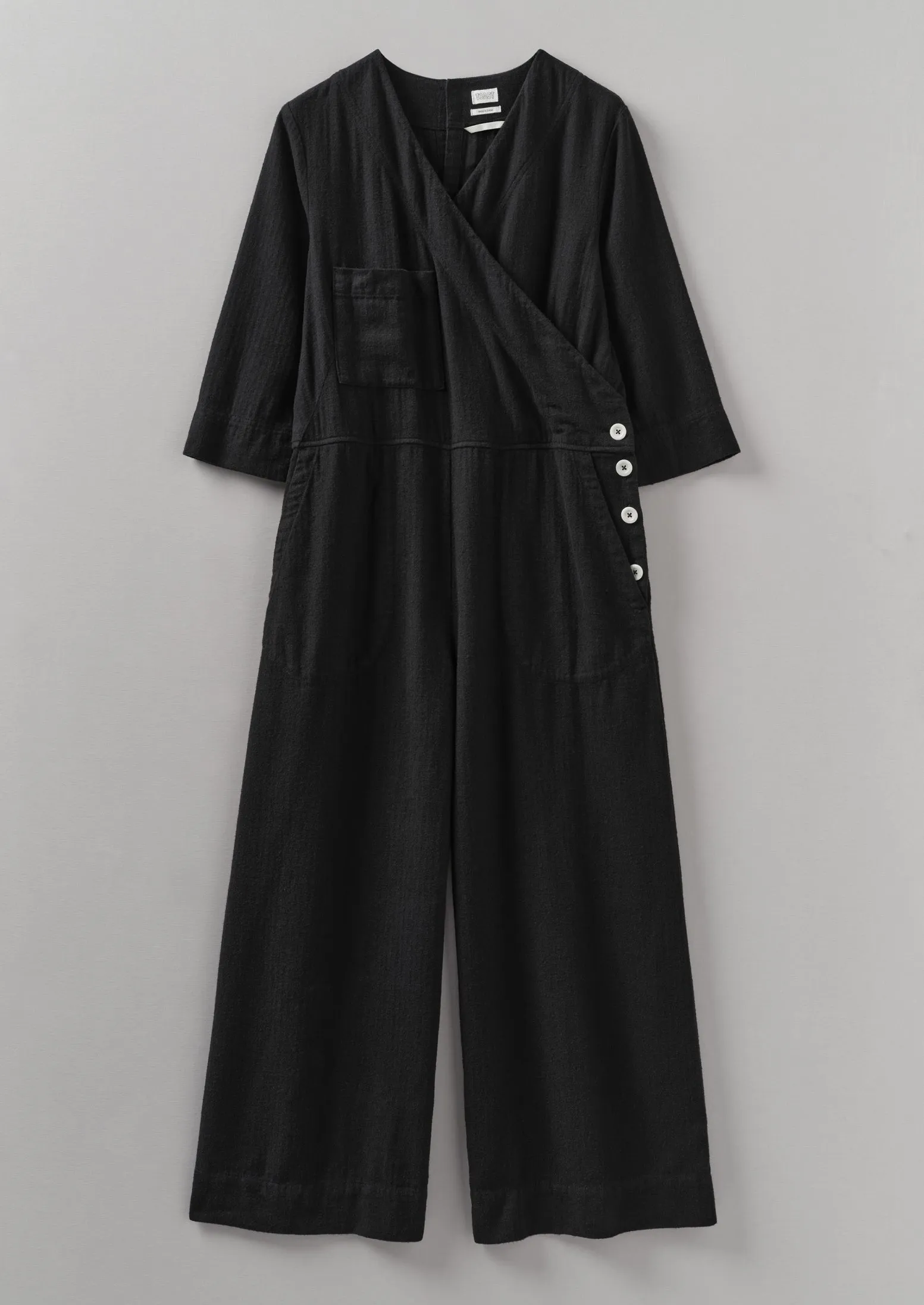 Brushed Cotton Linen Jumpsuit | Slate sold by TOAST