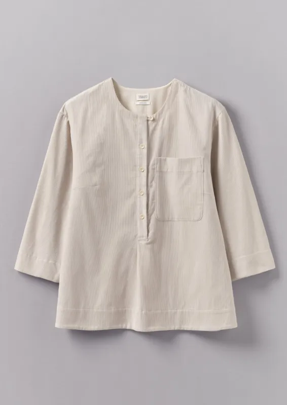 Organic Cord Patch Pocket Shirt | Stone sold by TOAST