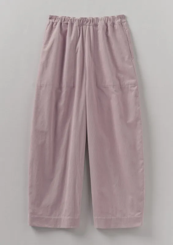 Organic Cord Barrel Leg Trousers | Wood Lilac sold by TOAST