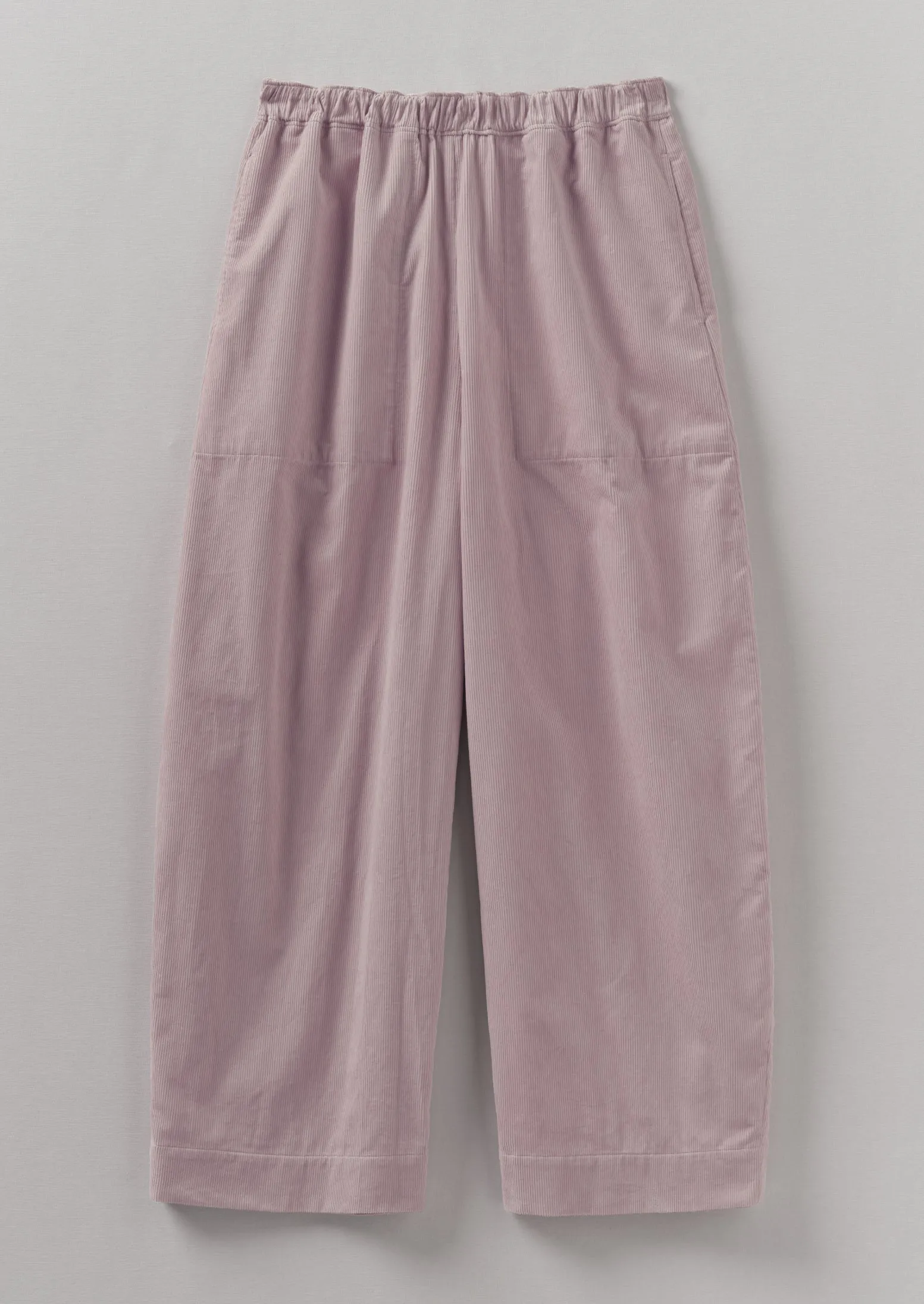 Organic Cord Barrel Leg Trousers | Wood Lilac sold by TOAST