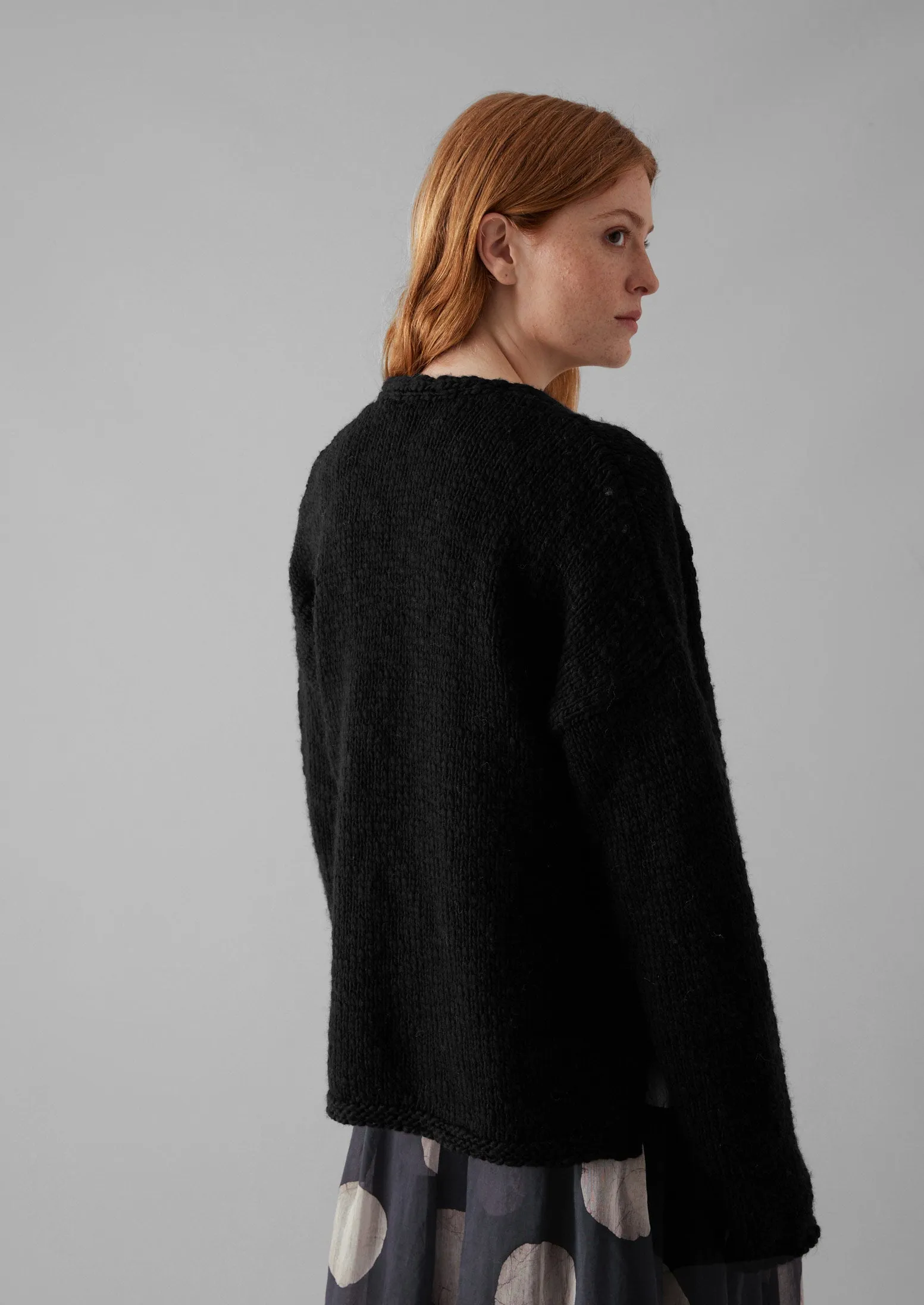 Wool Knitted Wrap Jacket | Black sold by TOAST product image thumbnail 5