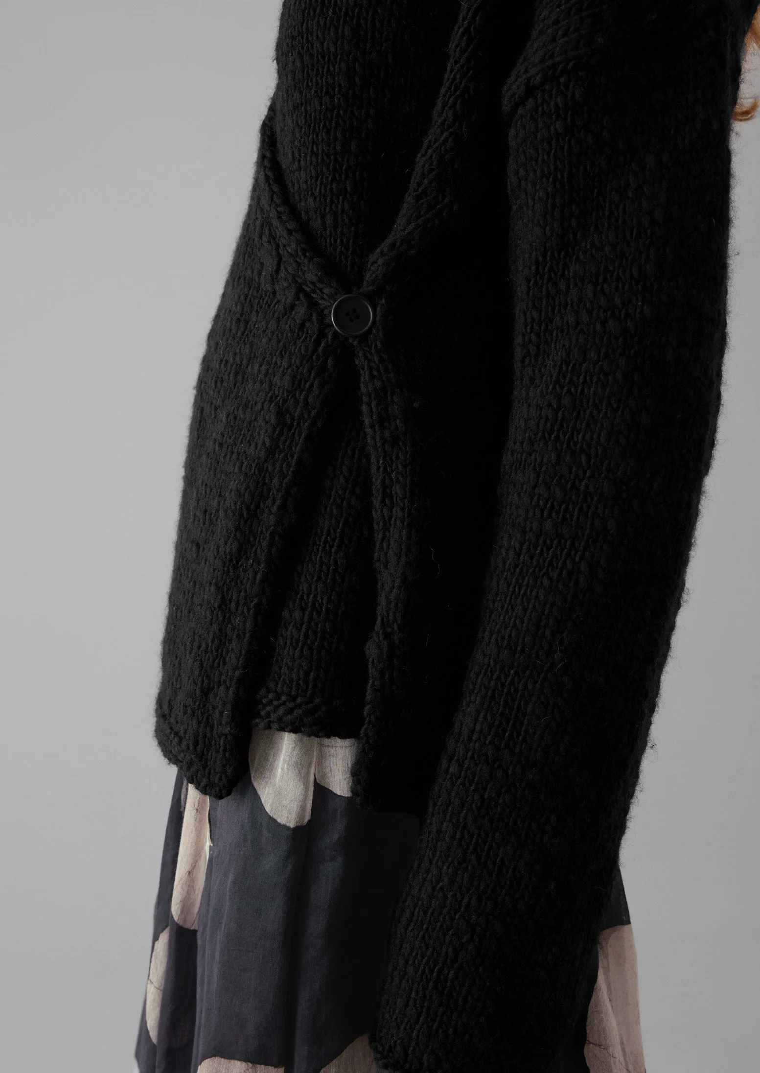 Wool Knitted Wrap Jacket | Black sold by TOAST product image thumbnail 3
