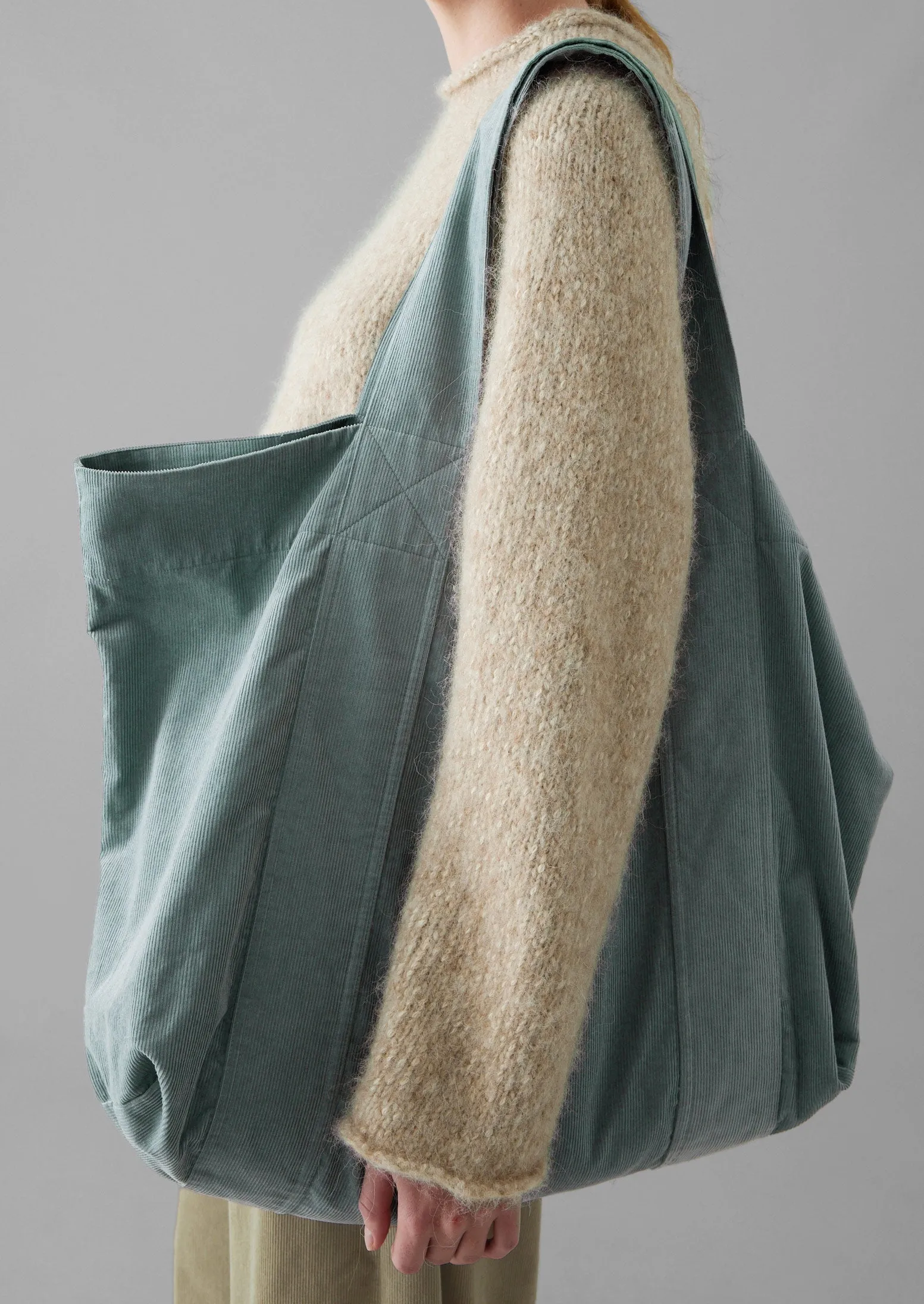 Organic Cord Lounge Bag | Dusty Blue sold by TOAST product image thumbnail 4