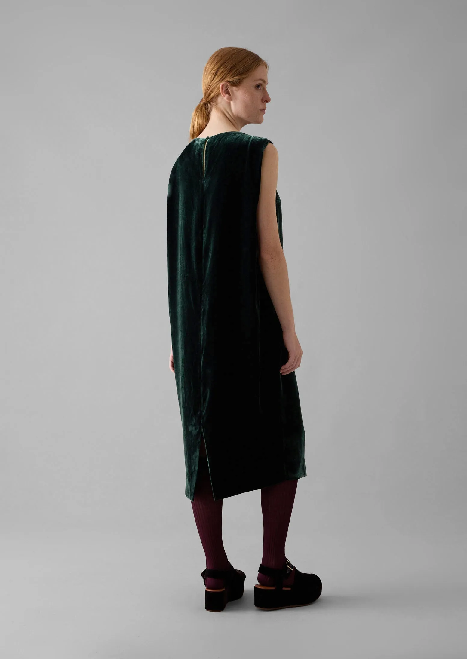 Fluid Silk Velvet Dress | Onyx sold by TOAST product image thumbnail 4