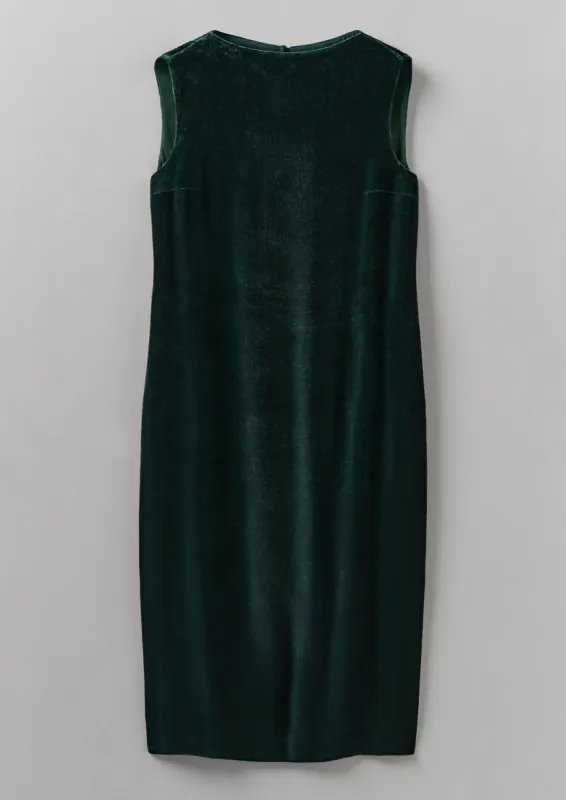 Fluid Silk Velvet Dress | Onyx sold by TOAST