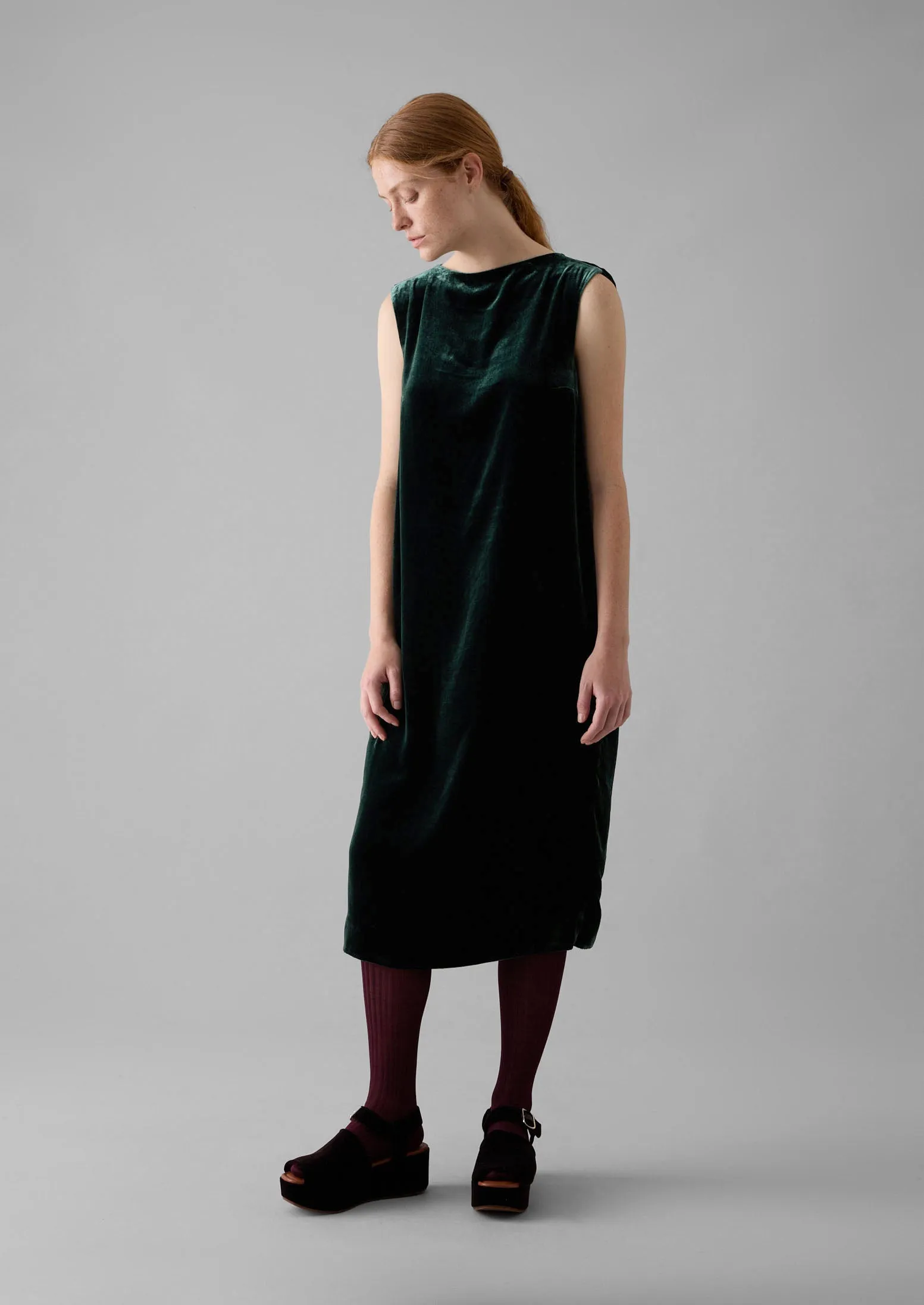 Fluid Silk Velvet Dress | Onyx sold by TOAST product image thumbnail 2