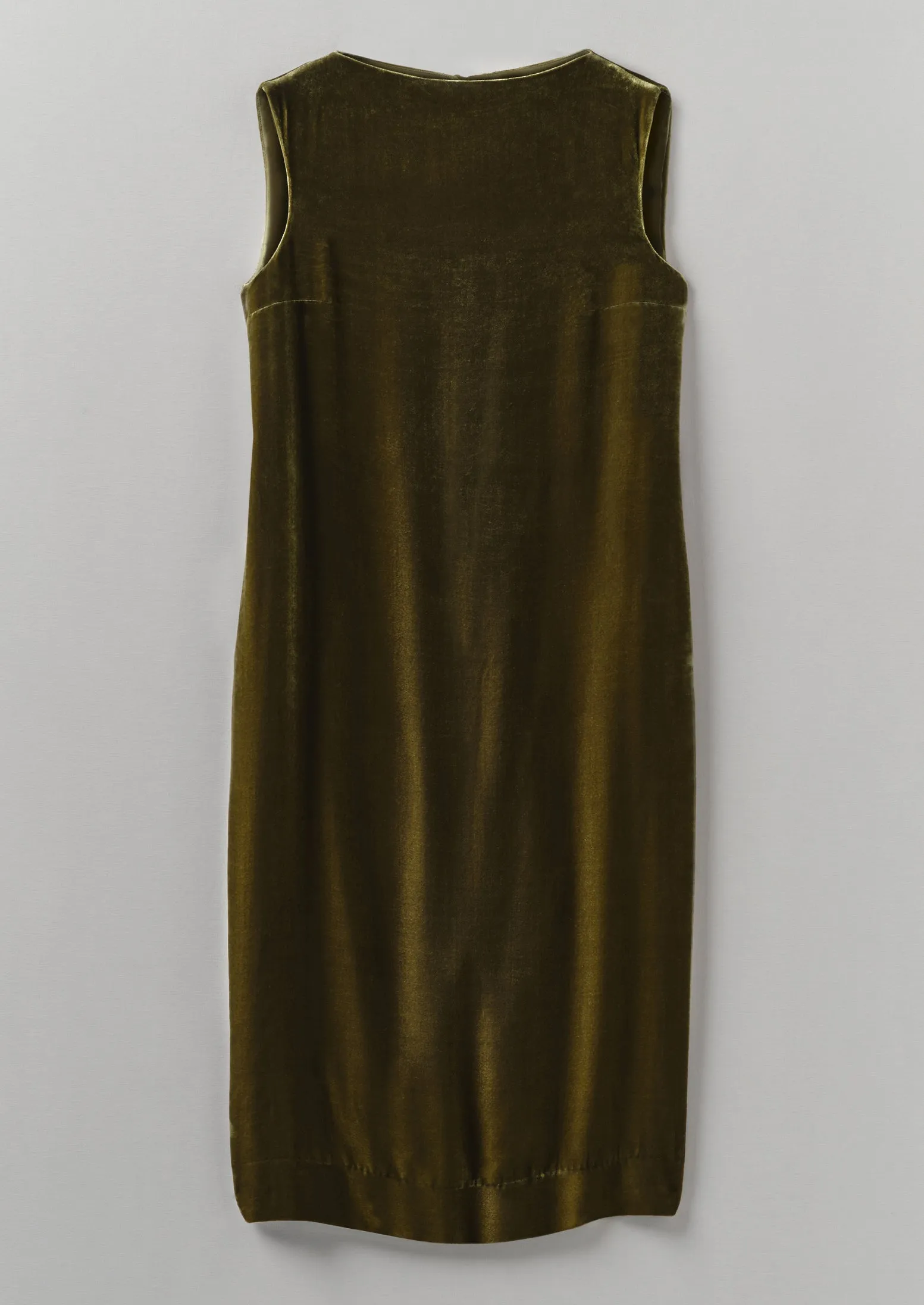 Fluid Silk Velvet Dress | Rich Olive sold by TOAST
