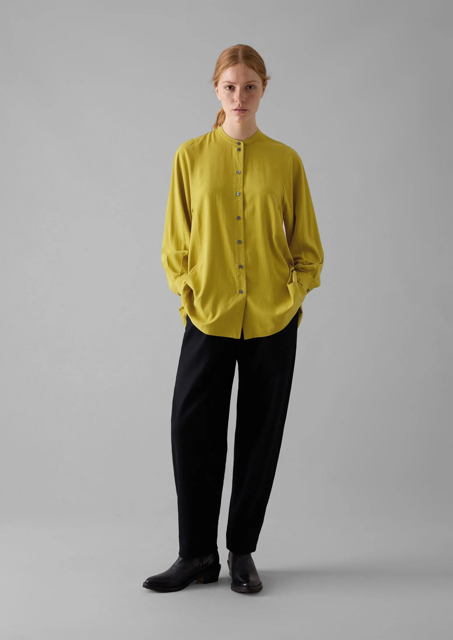 Spun Silk Shirt | Golden Olive sold by TOAST product image thumbnail 2