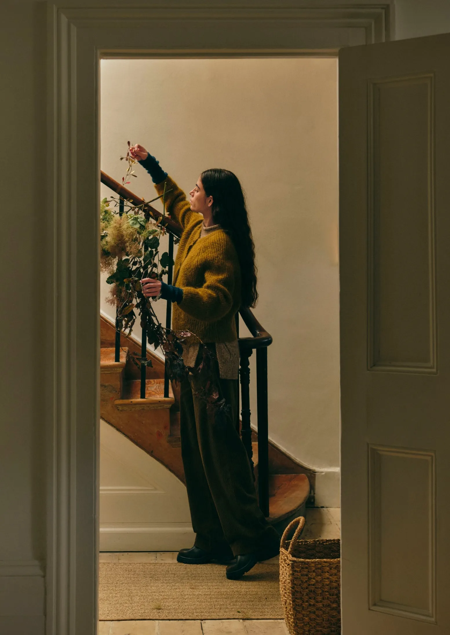 Ribbed Mohair Blend Cardigan | Old Gold sold by TOAST product image thumbnail 3