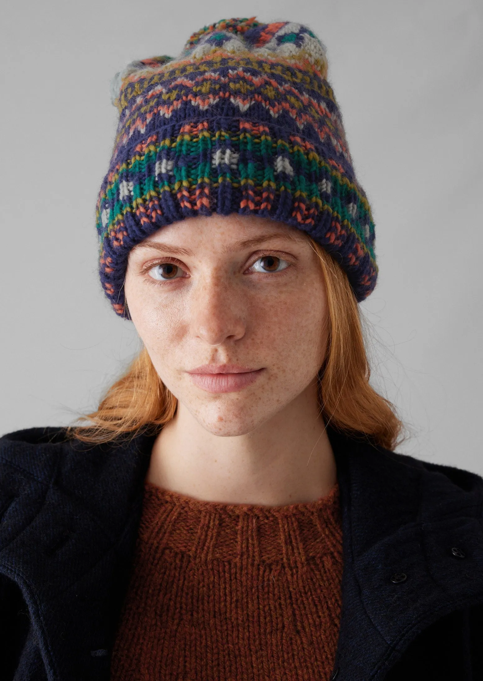 Chamula Hand Knit Hat | Blue Multi sold by TOAST product image thumbnail 2