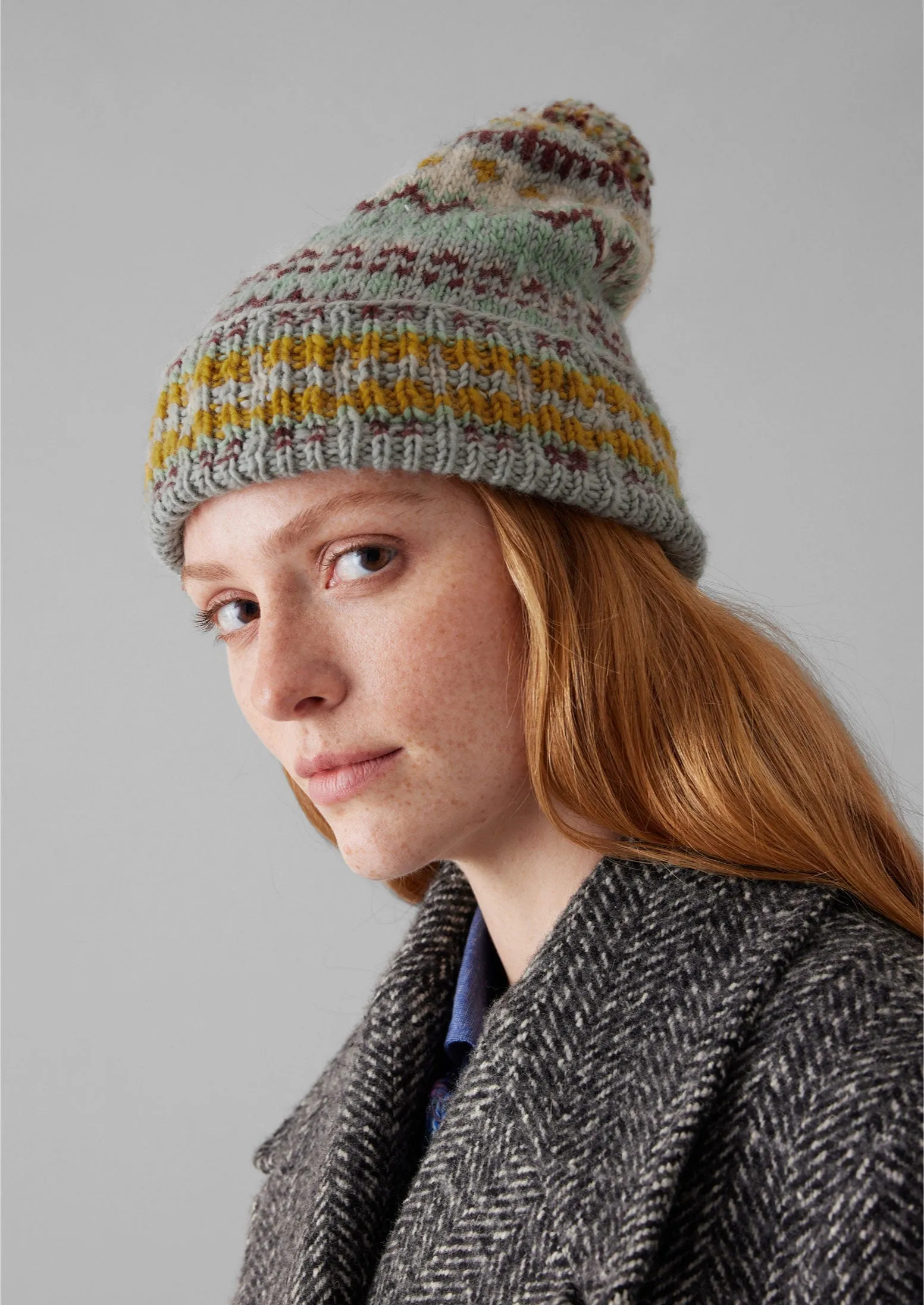 Chamula Hand Knit Hat | Grey Multi sold by TOAST product image thumbnail 2
