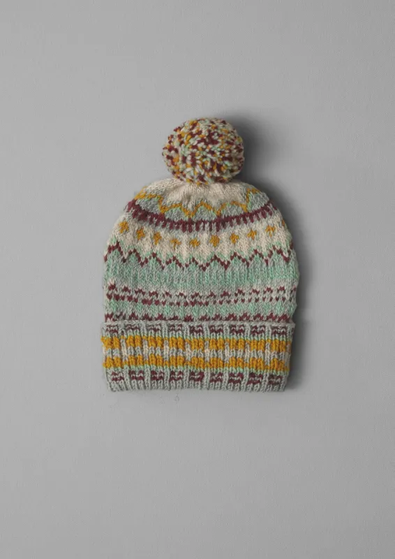 Chamula Hand Knit Fair Isle Hat | Grey Multi sold by TOAST