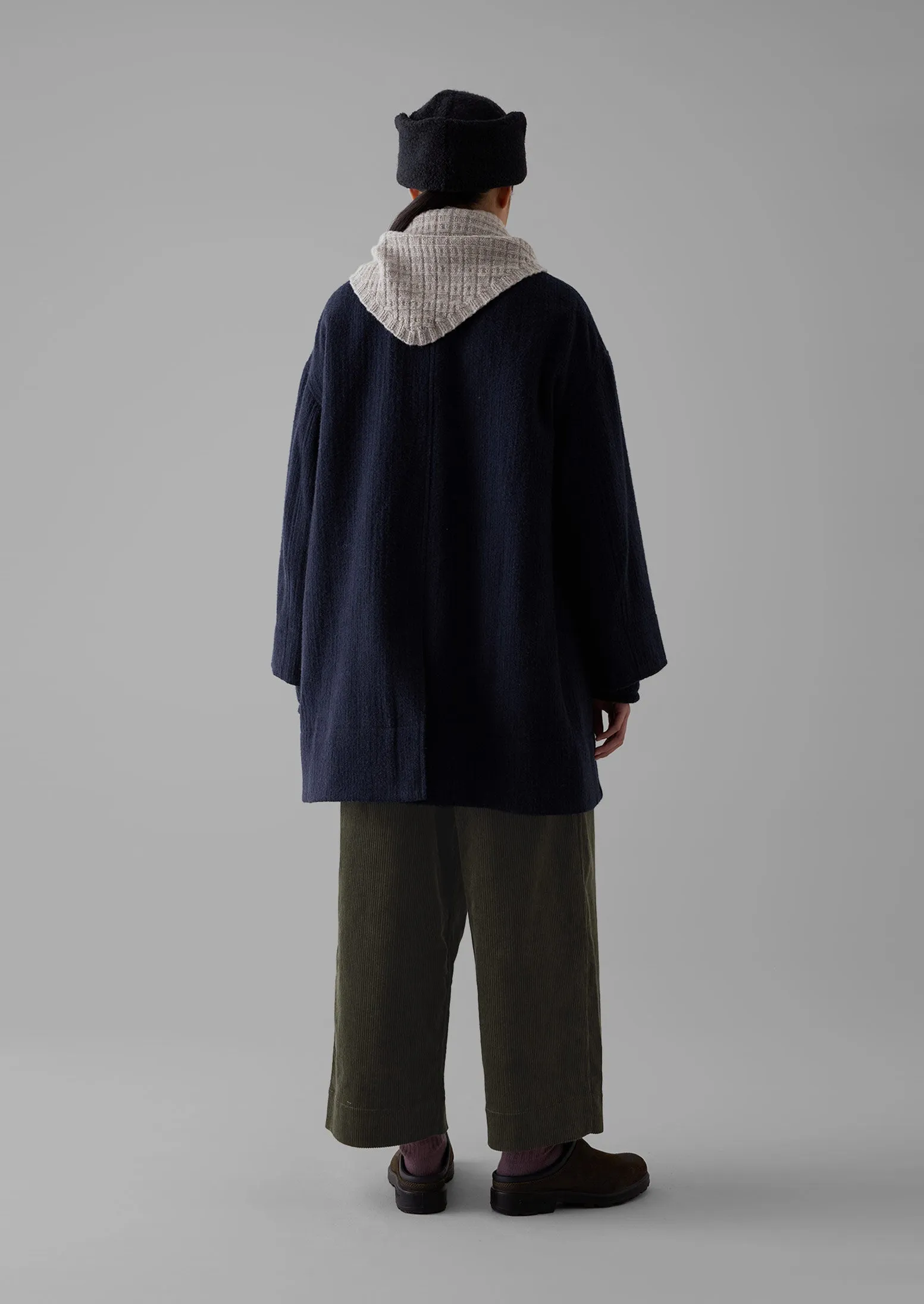 Cableami Wool Flight Hat | Navy sold by TOAST product image thumbnail 3