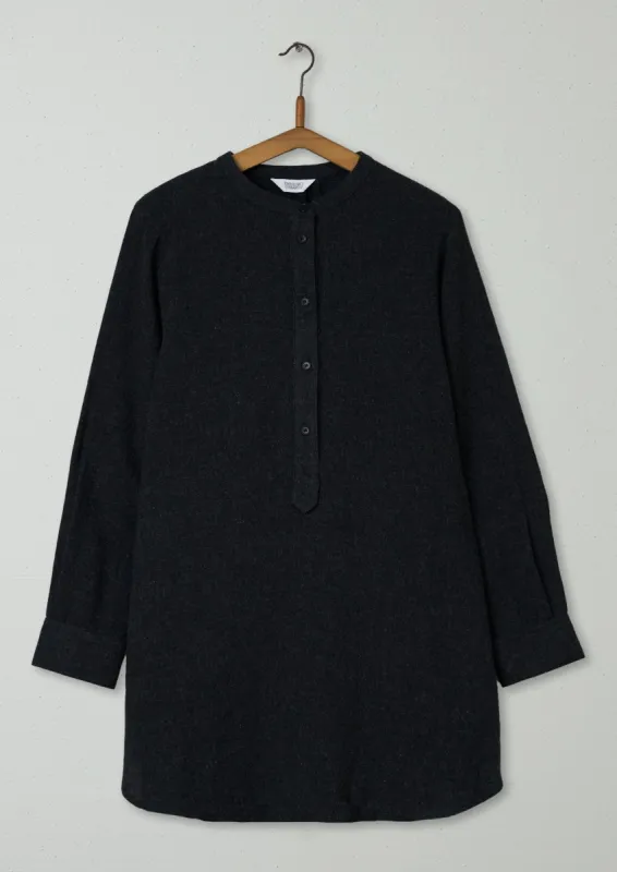 Reworn Pull On Long Shirt Size 8 (274) | Grey Melange sold by TOAST