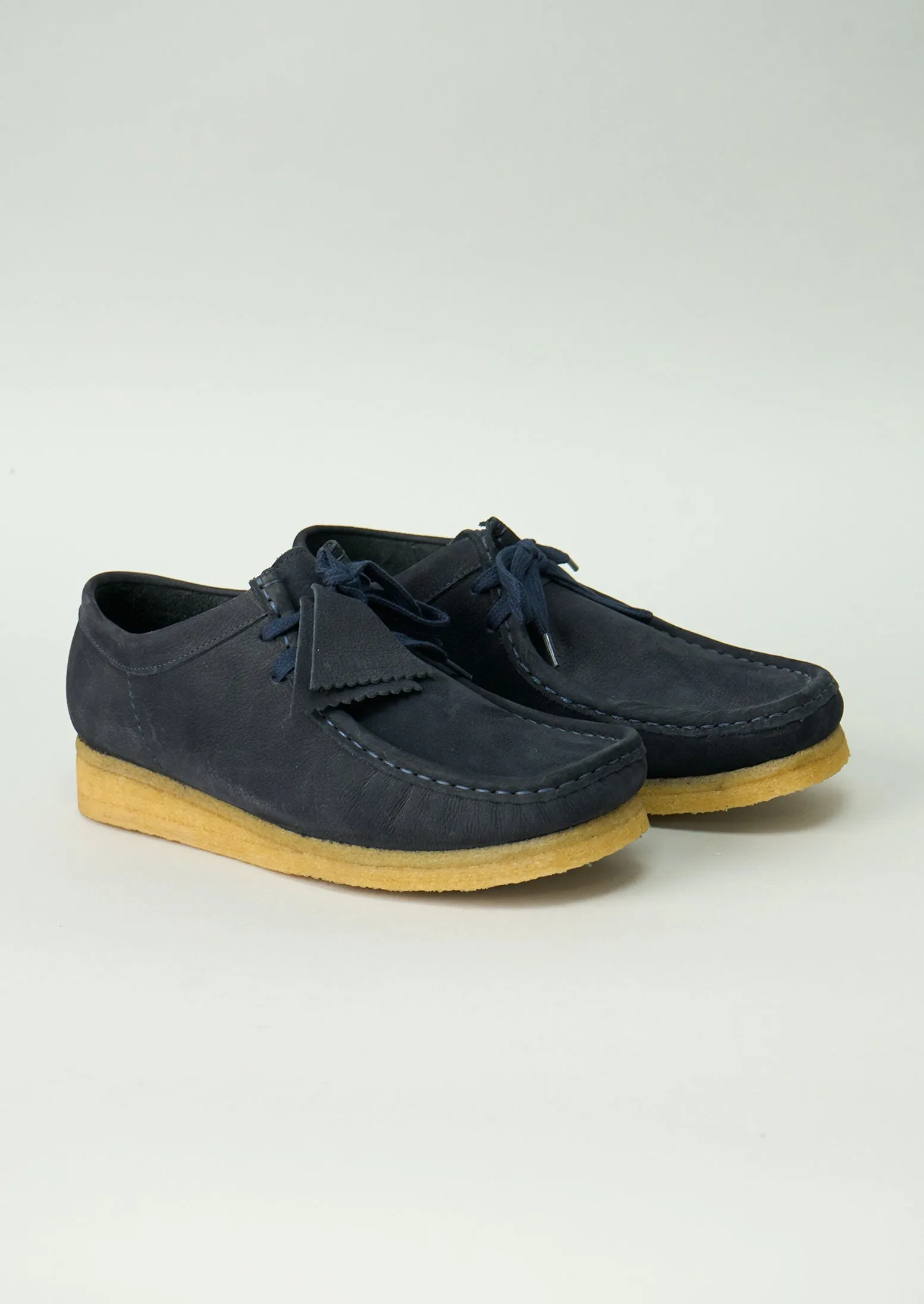 Reworn Clarks Wallabee Shoes Size 6 (100) | Dark Navy sold by TOAST
