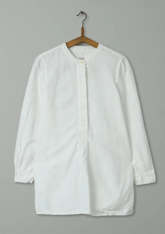 Reworn Cotton Linen Tunic Shirt Size 6 (284) | White sold by TOAST