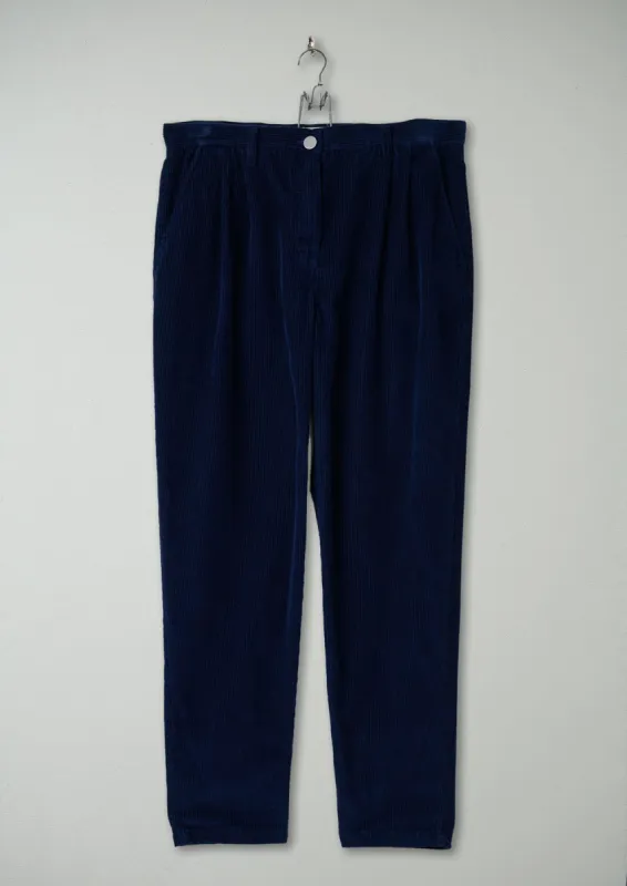 Reworn Cord Trousers Size 16 (340) | Blue made by TOAST