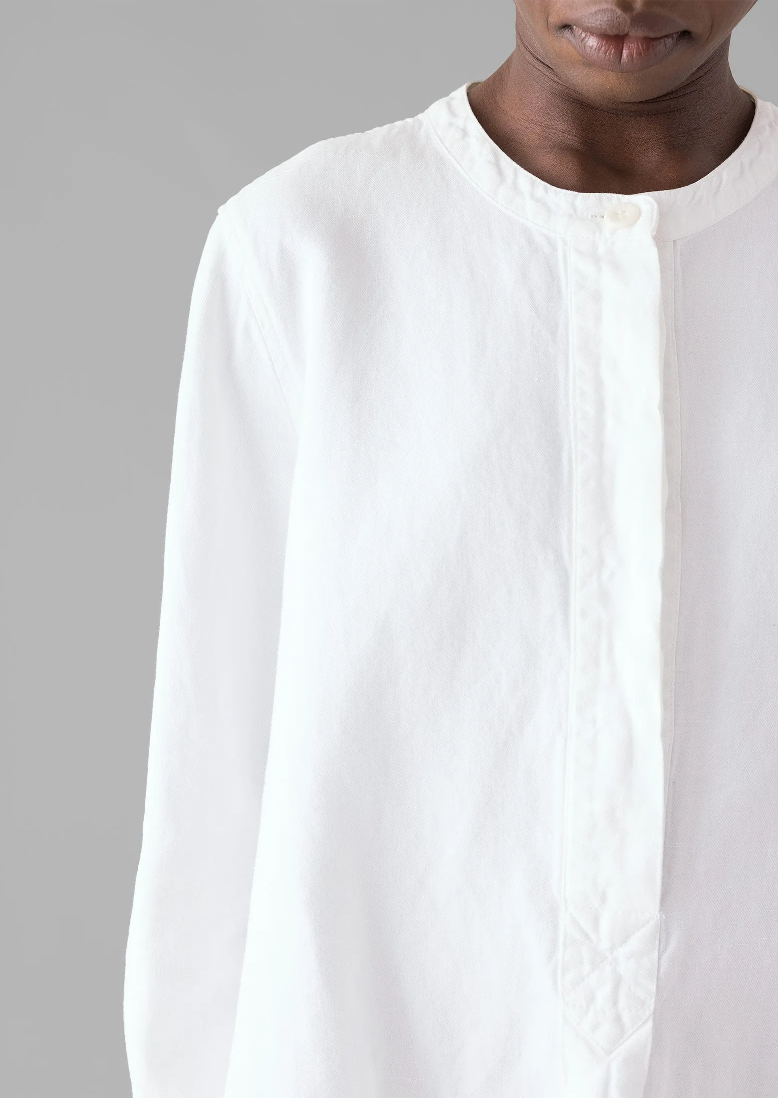 Elena Cotton Linen Tunic Shirt | Paper White sold by TOAST product image thumbnail 4
