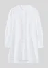 Elena Cotton Linen Tunic Shirt | Paper White sold by TOAST