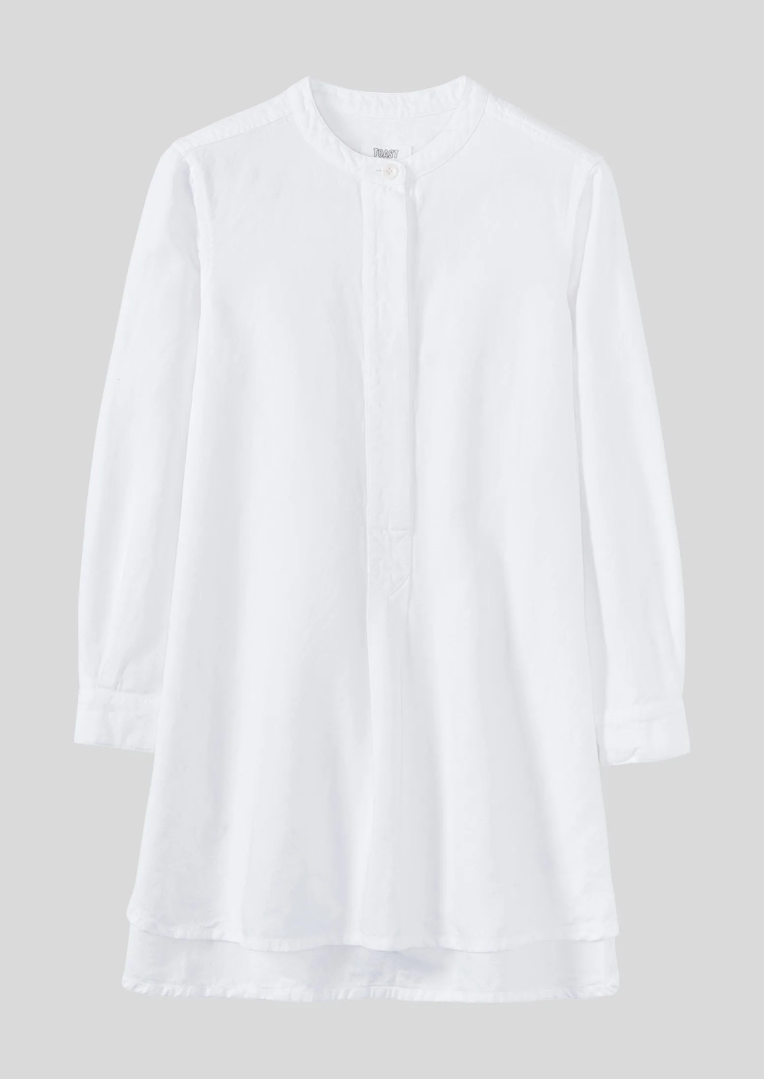 Elena Cotton Linen Tunic Shirt | Paper White sold by TOAST