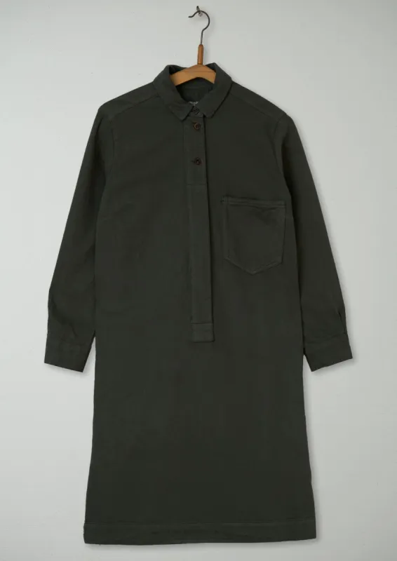 Reworn Cotton Twill Shirt Dress Size 8 (558) | Olive sold by TOAST