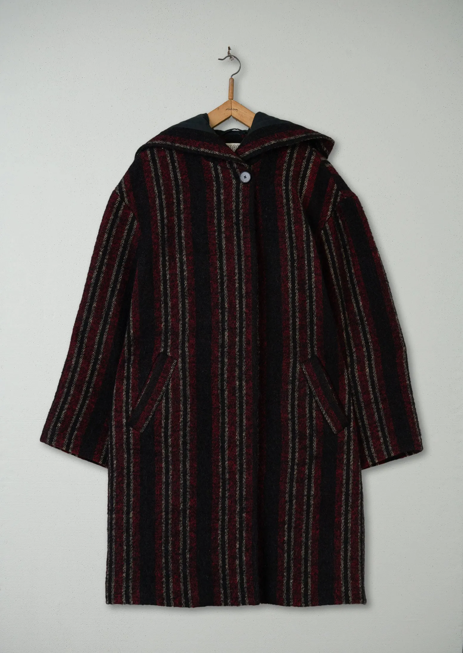 Reworn Striped Blanket Coat Size 12 (035) | Multi sold by TOAST