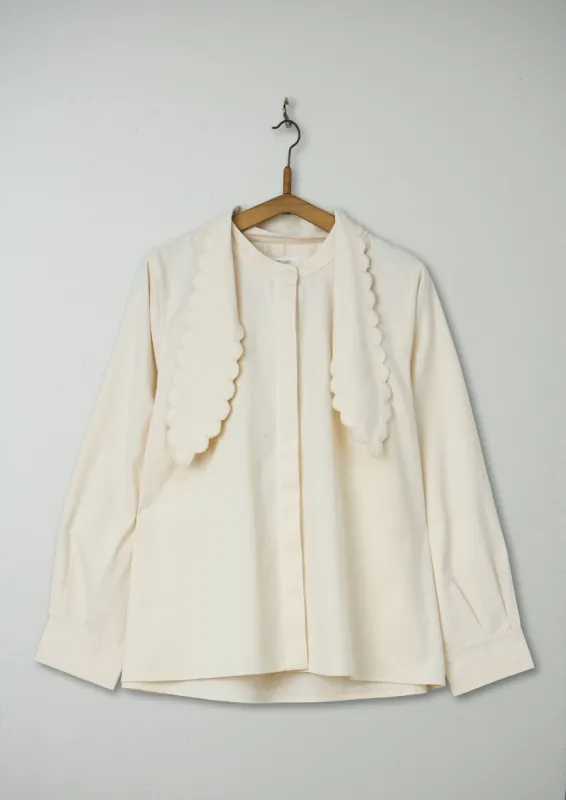 Reworn Cotton Pique Shirt Size 16 (287) | Ecru sold by TOAST