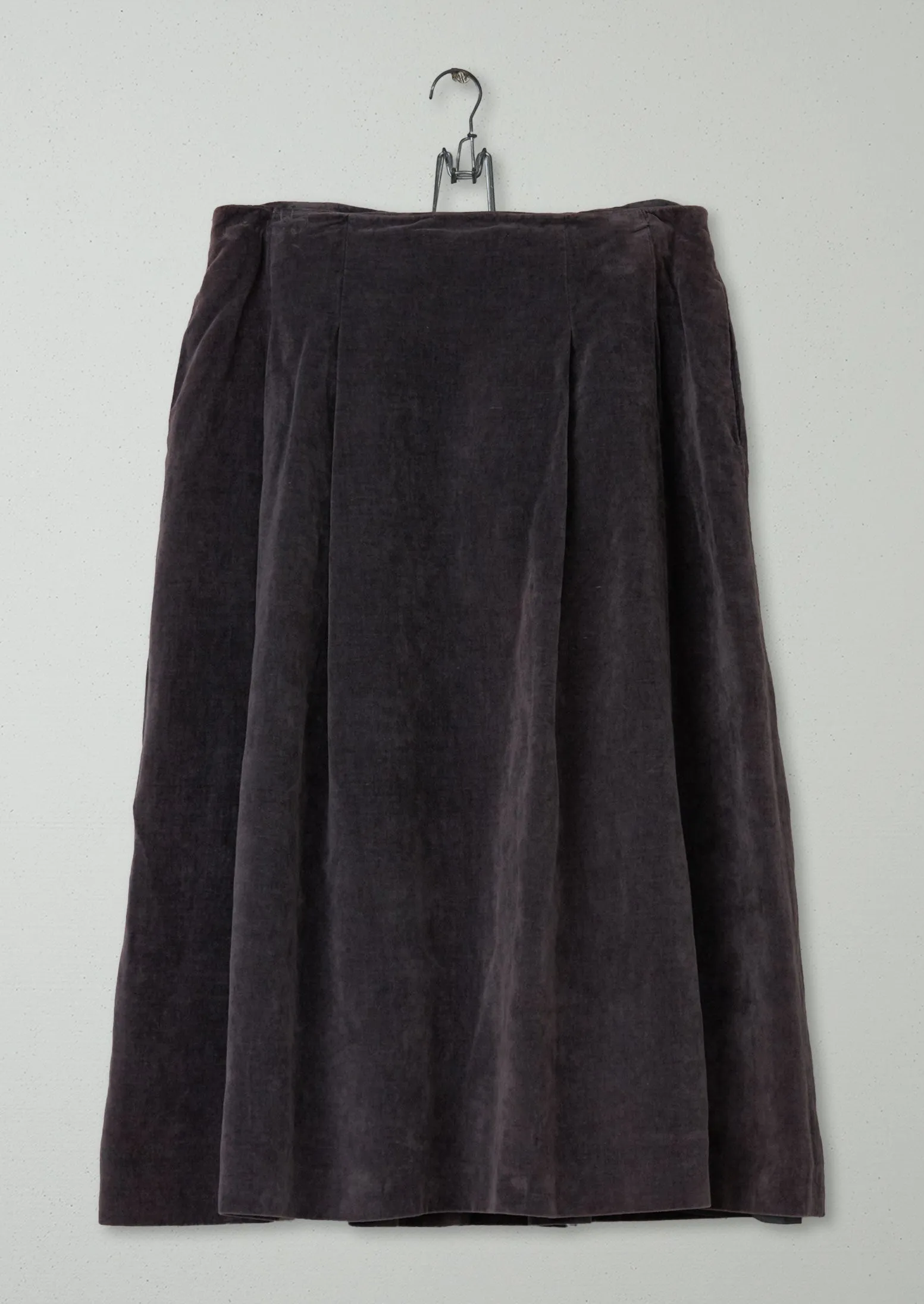 Reworn Linen Velvet Skirt Size 12 (106) | Grey sold by TOAST